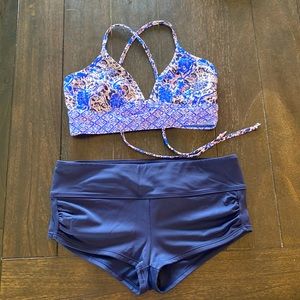 Athleta Swimsuit Set: XS top/ S bottom